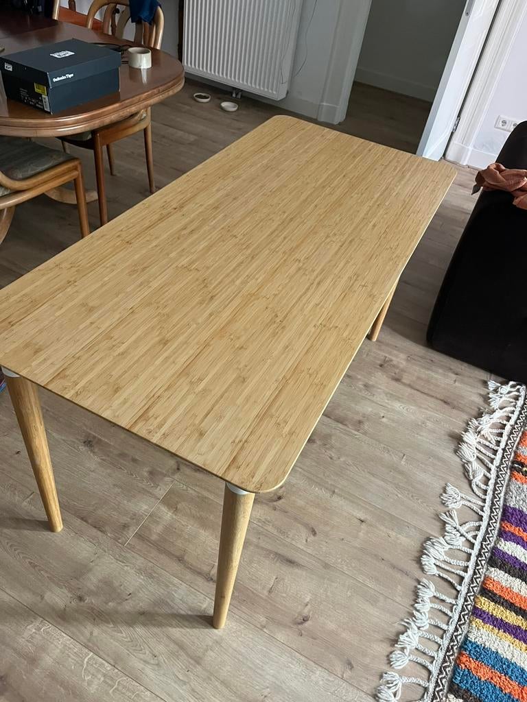 Ikea Anfallare/Hilvar bamboe bureau/tafel, Ophalen, Gebruikt, 65 cm, IKEA