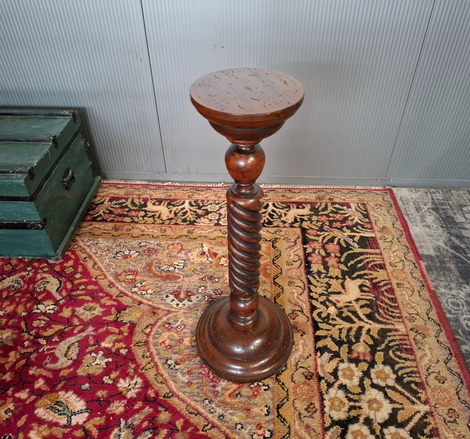 Vintage Victoriaanse console met lamp Wortelhout. Zie omschr, Ophalen, Zo goed als nieuw