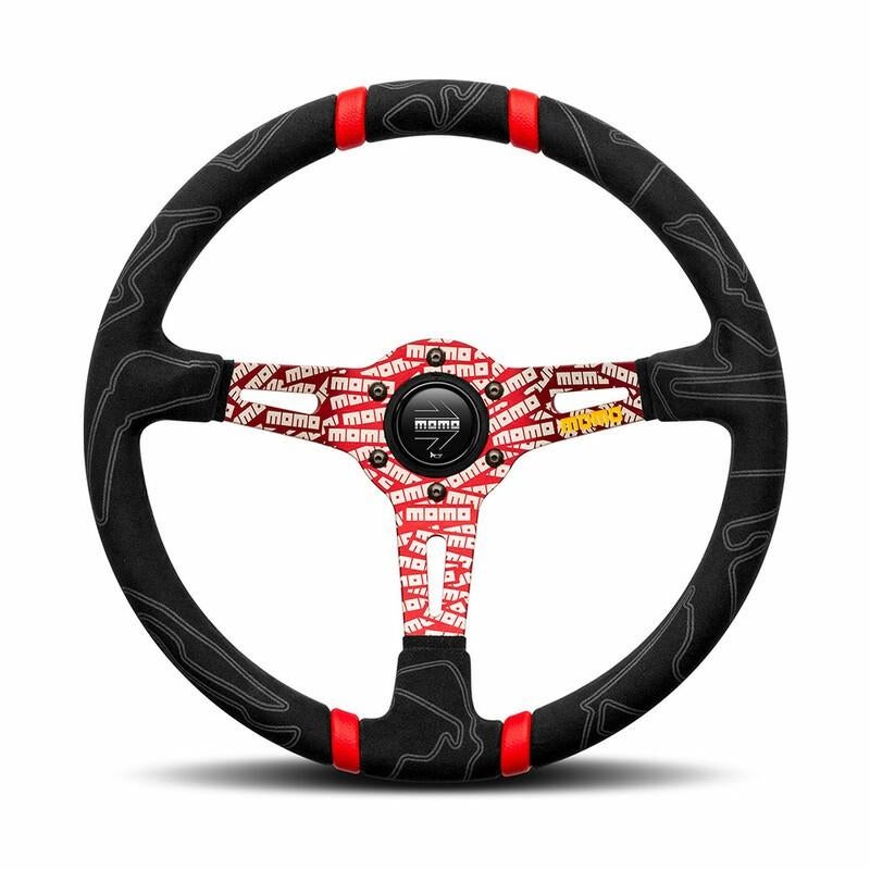 Momo Ultra stuur sportstuur 350mm Alcantara Rood Blauw Zwart, Ophalen of Verzenden