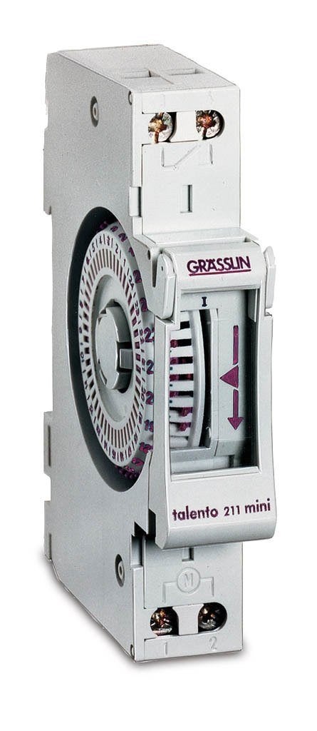 Schakelklok analoog 1-kanaal 24-uur dinrail Talento 111 mini, Verzenden, Nieuw
