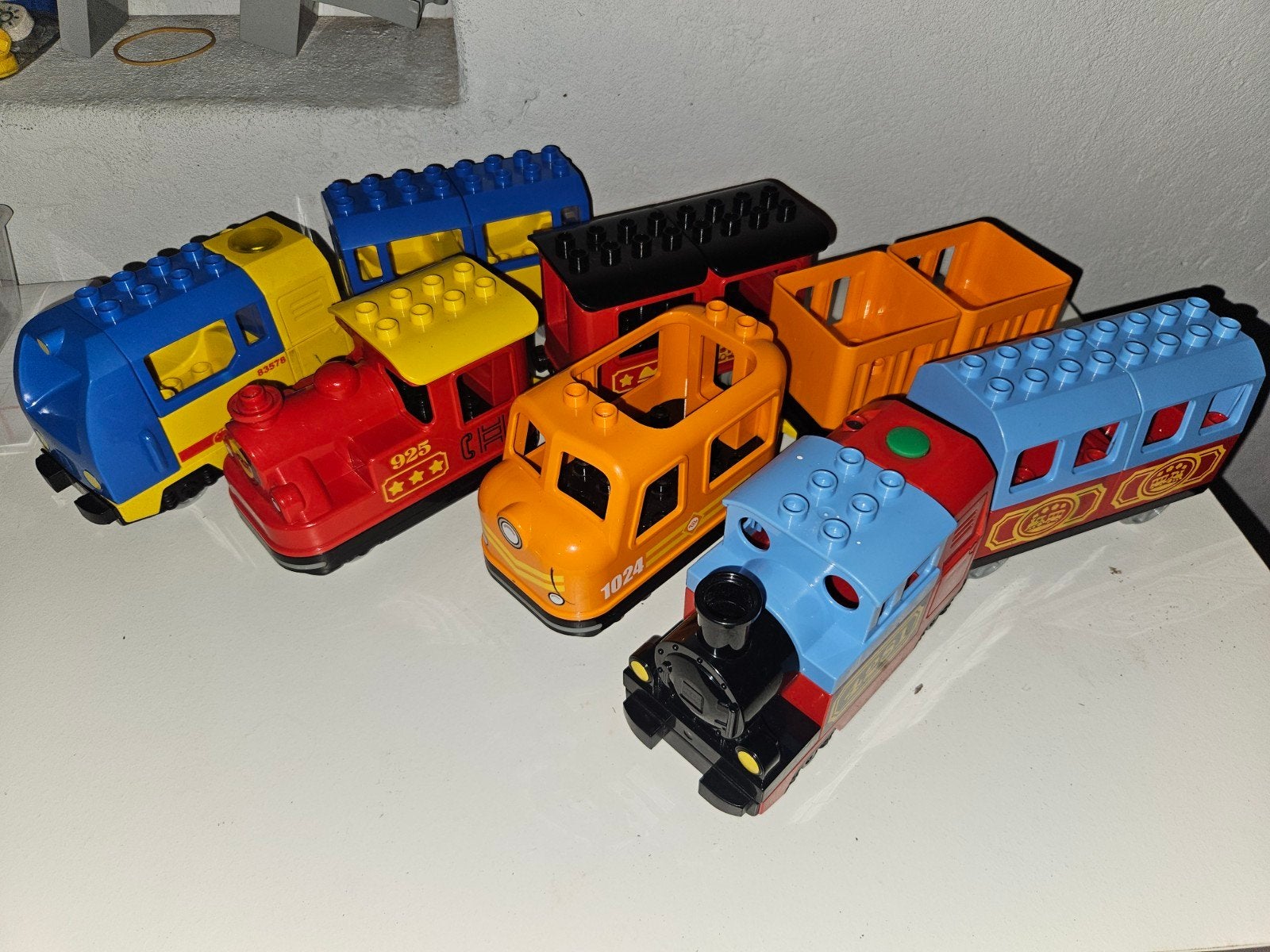 Duplo 4 elektrische treinen, Ophalen of Verzenden, Zo goed als nieuw, Duplo