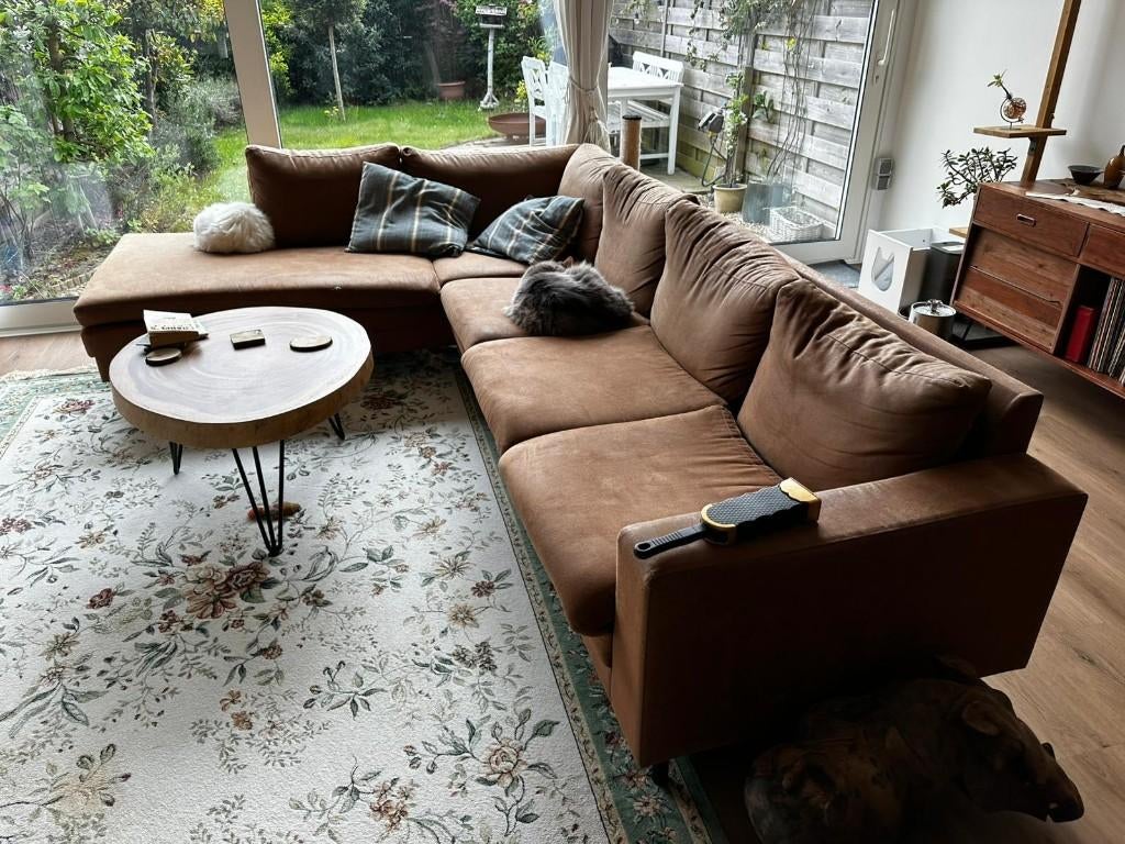 Hoekbank Texas Links Microleder (Katten niet inbegrepen), Huis en Inrichting, Banken | Bankstellen, Ophalen, 250 tot 300 cm, Gebruikt