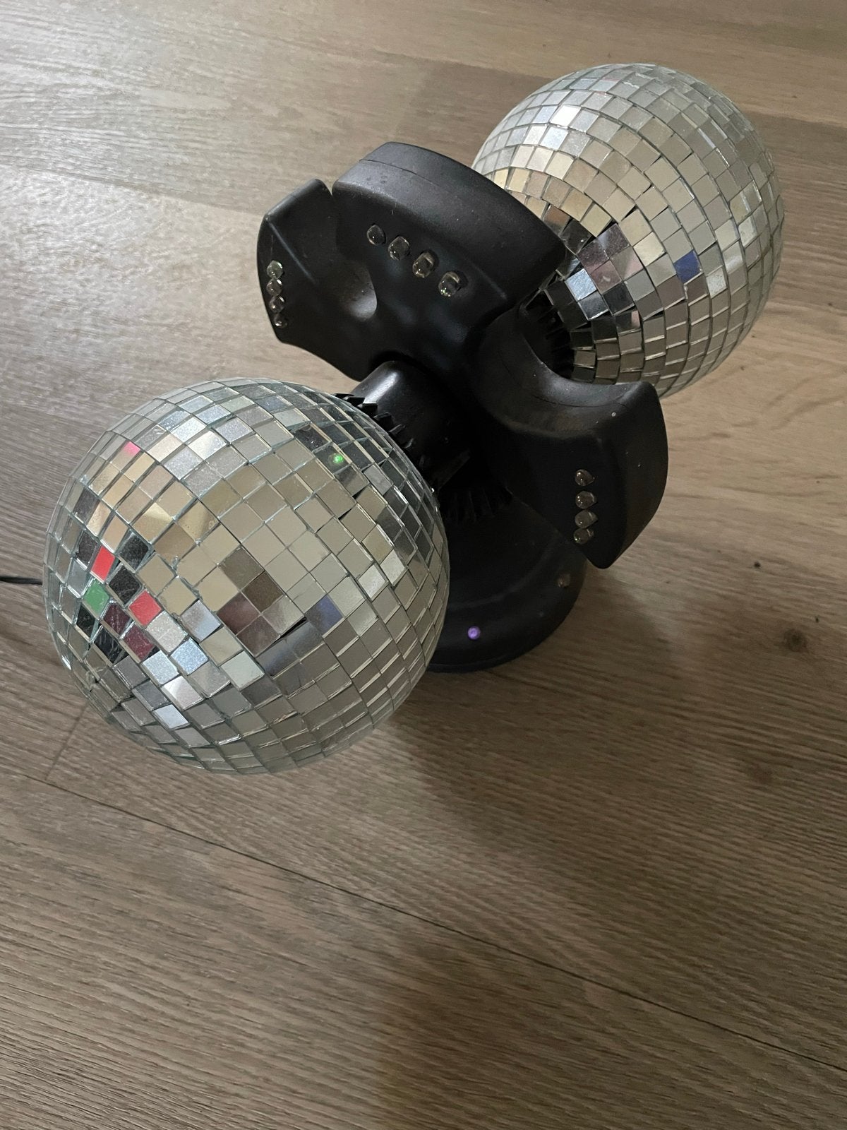 Dubbele Discobol met LED-verlichting en aan/uit schakelaar, Ophalen, Gebruikt, Lamp