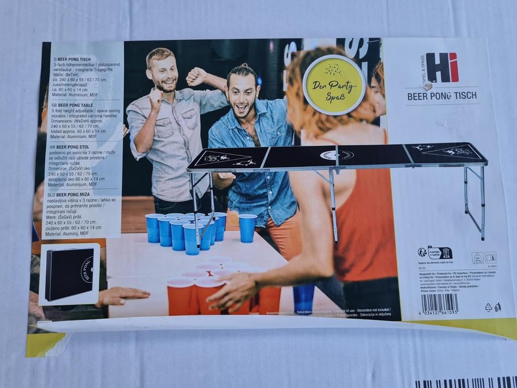 Bierpong tafel - 1x gebruikt, zo goed als nieuw!, Ophalen