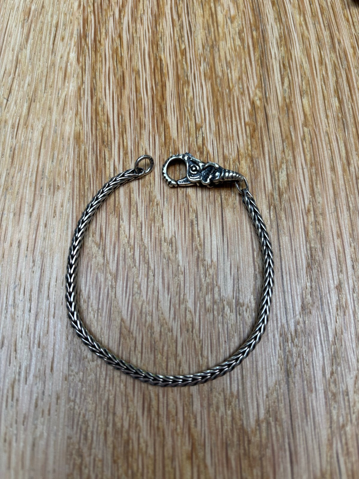 Zilveren Trollbeads Armband met Olifantenkop Sluiting, Ophalen of Verzenden, Gebruikt, Zilver