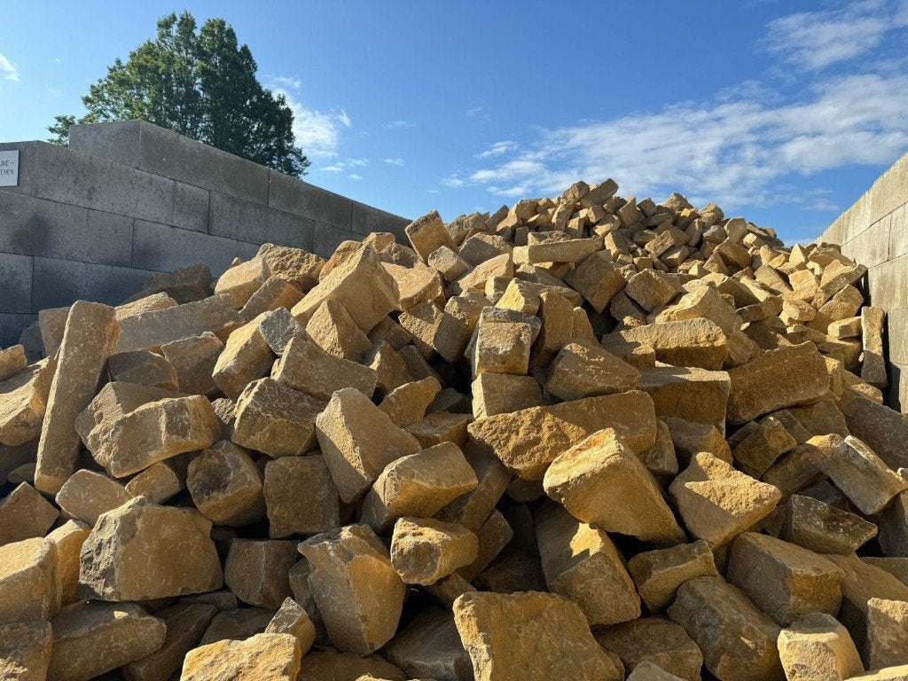 Saf Jaune stapelstenen Natuursteen Muur keien geel/beige, Zandsteen, Beige, Nieuw, Ophalen of Verzenden