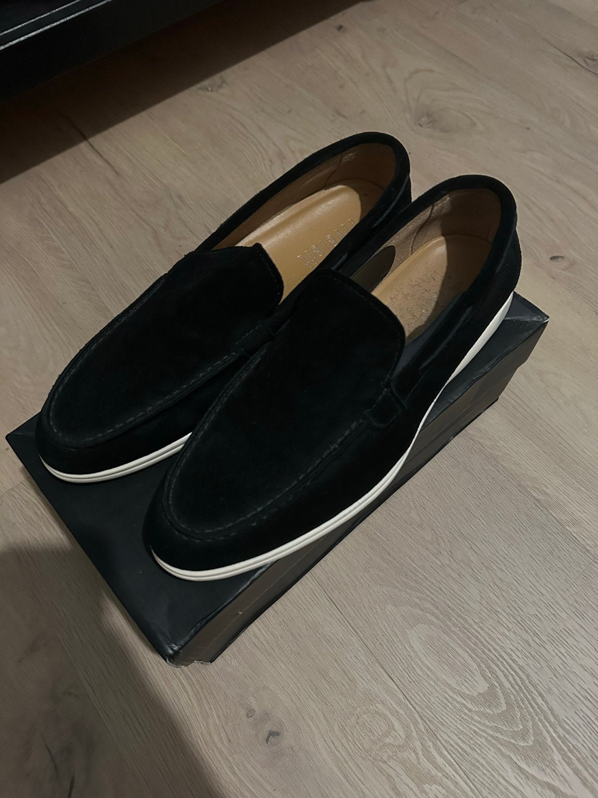 Riveleft instappers - maat 45, Kleding | Heren, Schoenen, Gedragen, Loafers, Zwart, Ophalen of Verzenden