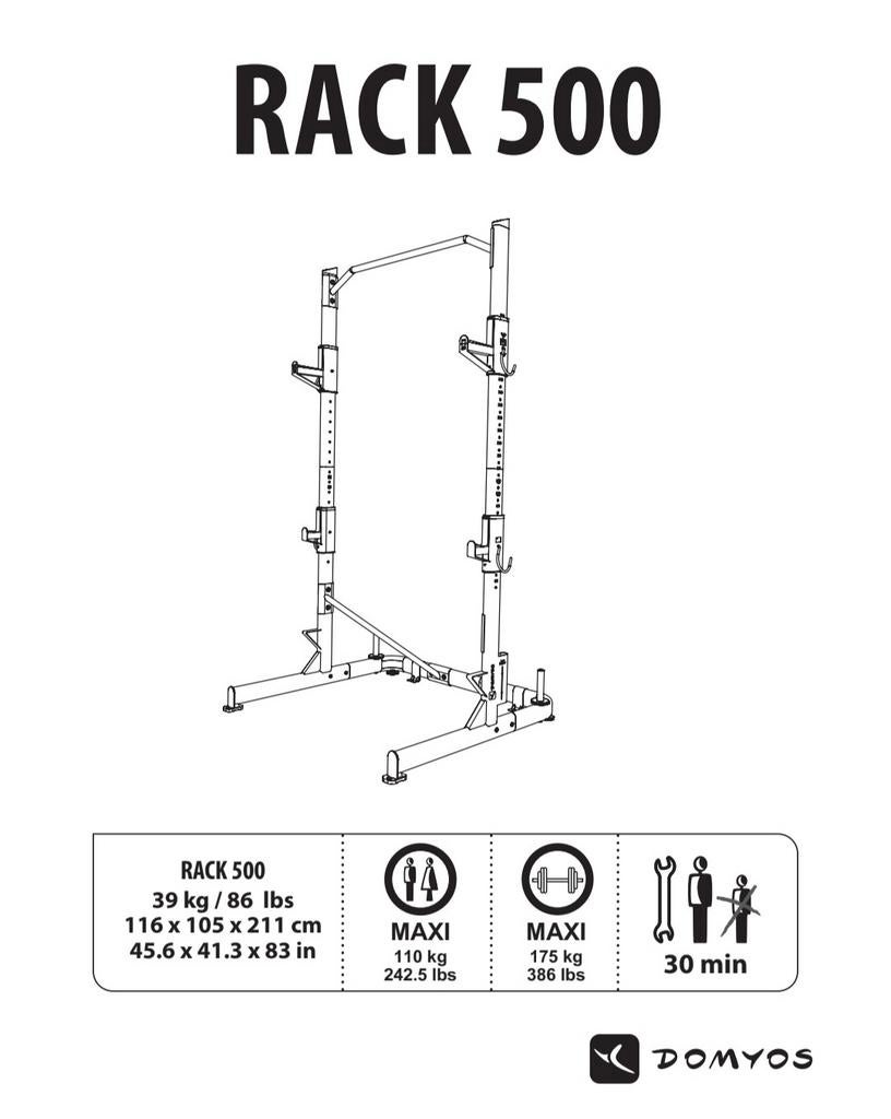 Domyos 500 Power Rack, Sport en Fitness, Fitnessapparatuur, Ophalen