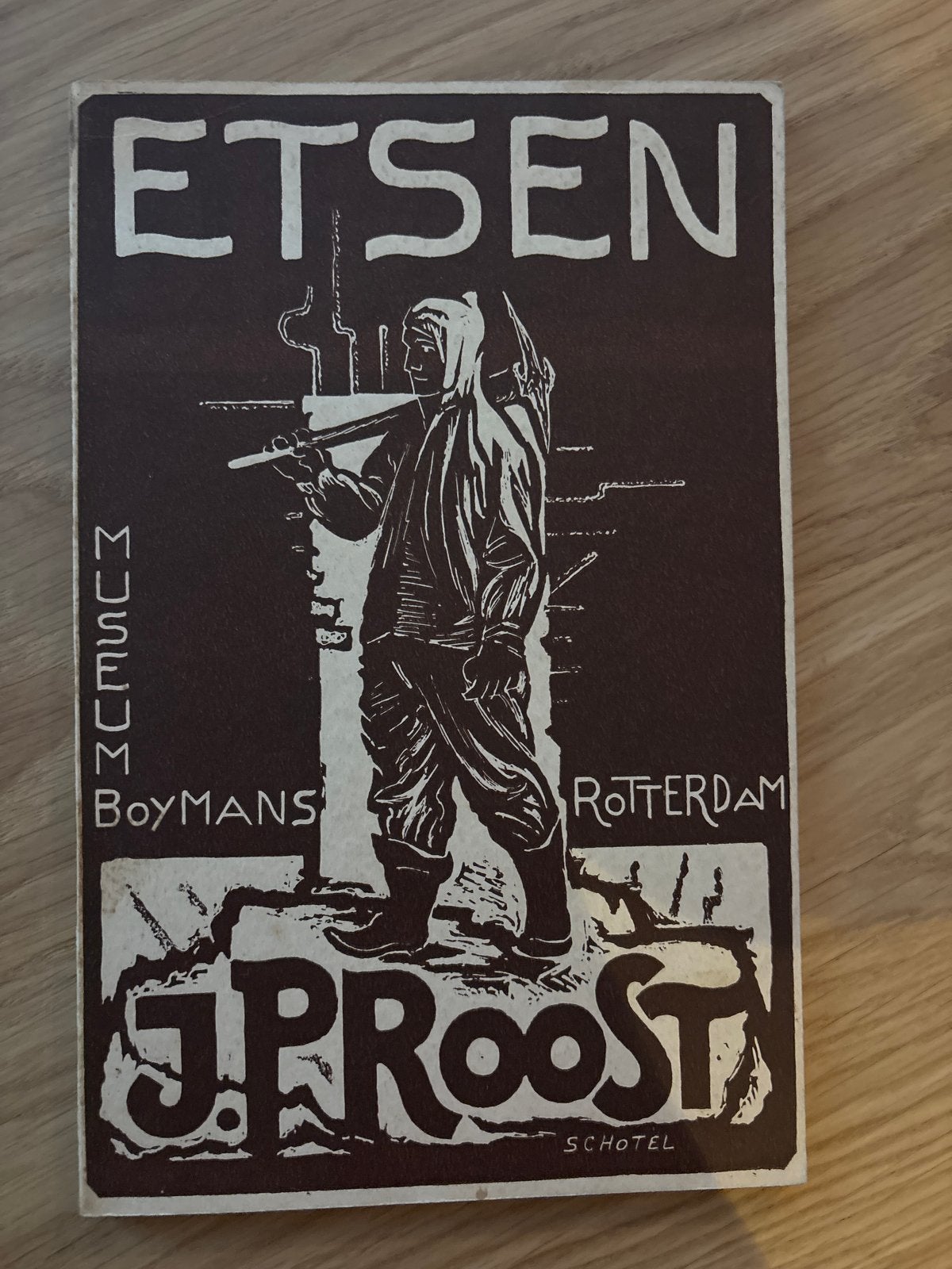 Etsen J.P. Roost - Museum Boymans Rotterdam, Dagelijks leven, Ets, Ophalen of Verzenden, Origineel