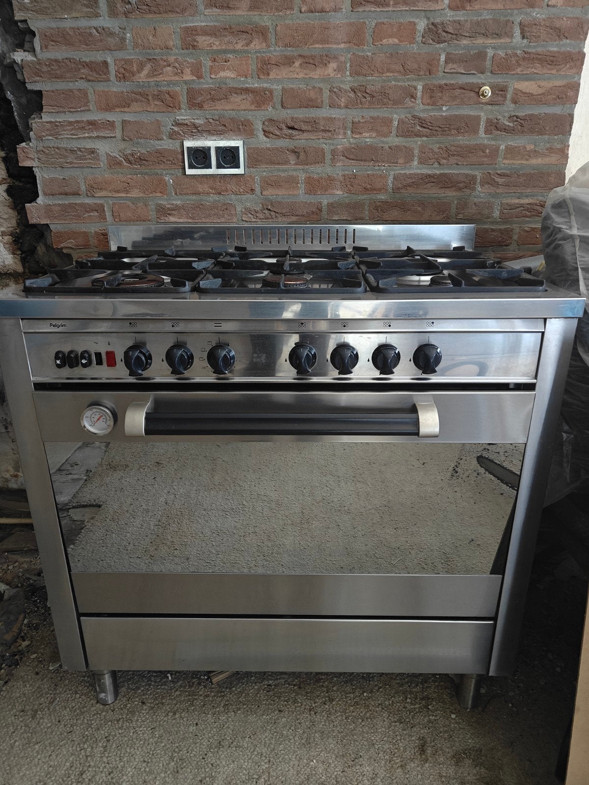 Pelgrim gasfornuis met elektrische oven - opknapper, Ophalen, Gebruikt, 60 cm of meer, Gas