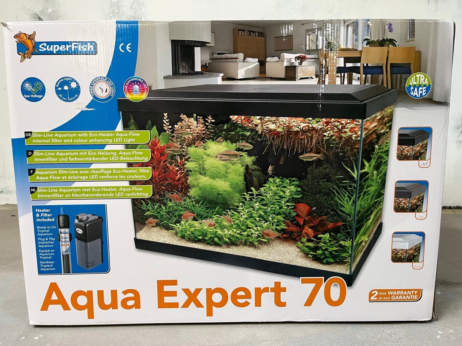 Splinternieuw aquarium + toebehoren, Ophalen, Inclusief toebehoren, Nieuw, Superfish