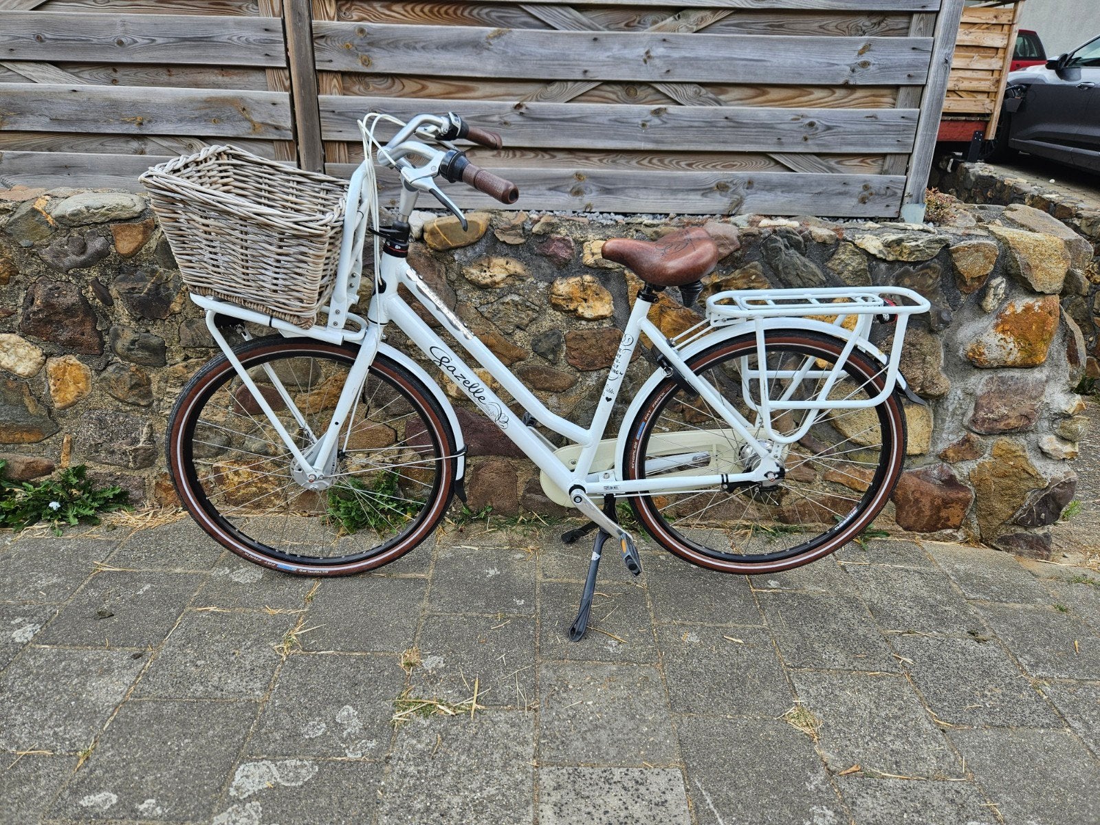 Gazelle miss grace cargo fiets wit, Ophalen, 53 tot 56 cm, Versnellingen, Zo goed als nieuw