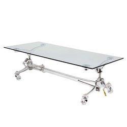 Salontafel Eichholtz Sullivan Massief aluminium / glasplaat, Ophalen, Gebruikt, Eichholtz, Delfweg 52 Noordwijkerhout