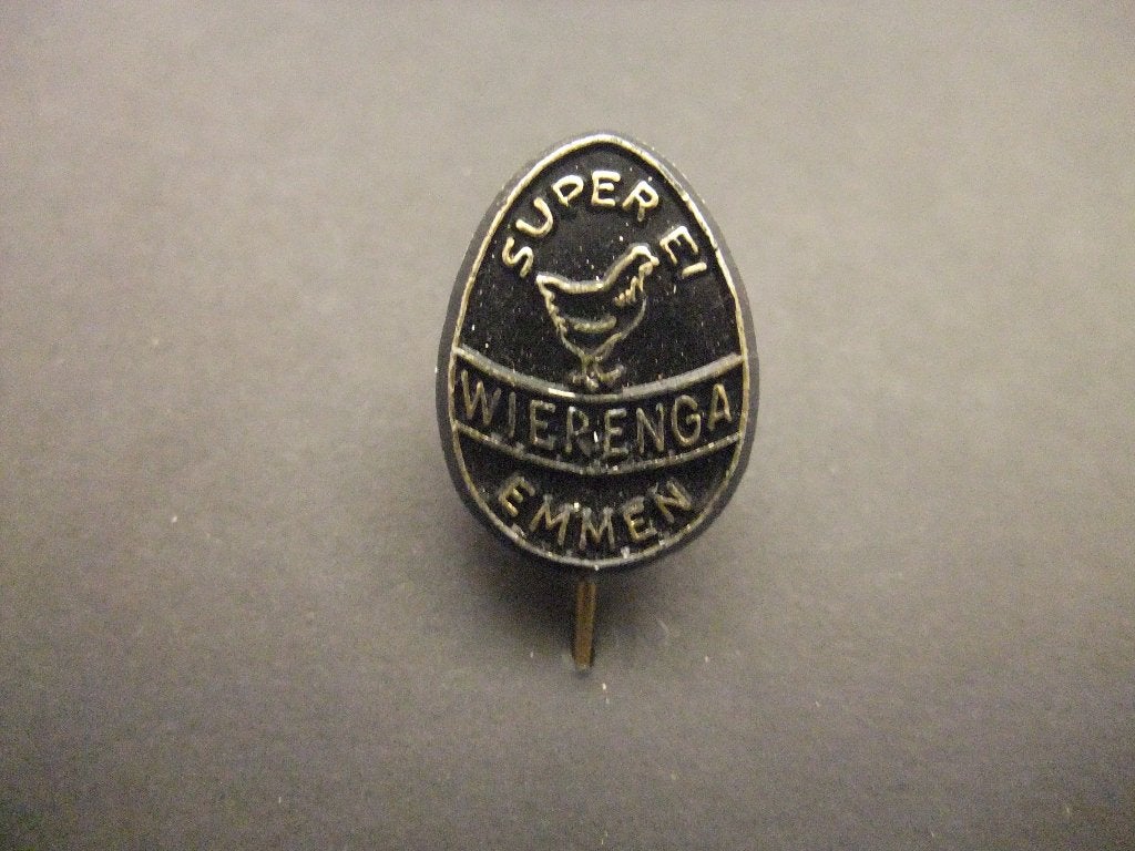 Eierhandel Wierenga  Emmen. speldje, Verzamelen, Speldjes, Pins en Buttons, Ophalen of Verzenden, Gebruikt, Overige onderwerpen