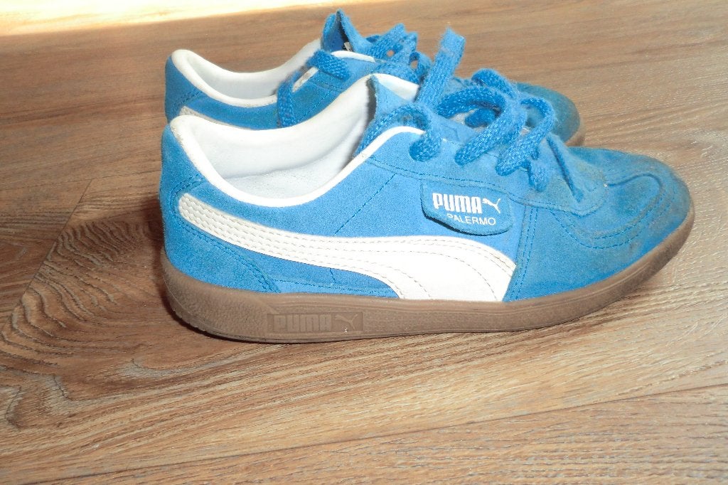 Puma Palermo, blauw wit, maat 34, Puma, Ophalen of Verzenden, Zo goed als nieuw, Jongen of Meisje