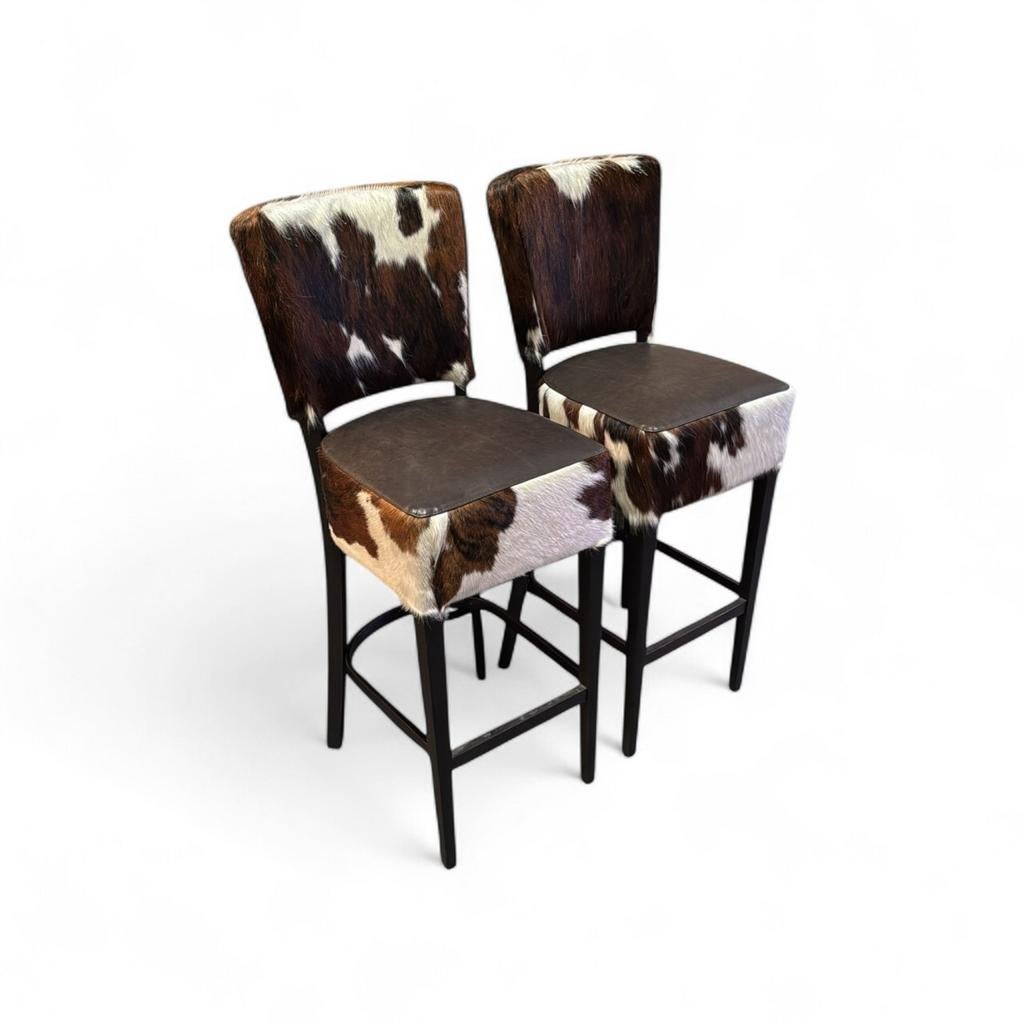 Bistro barkrukken van koeienhuid, Ophalen of Verzenden
