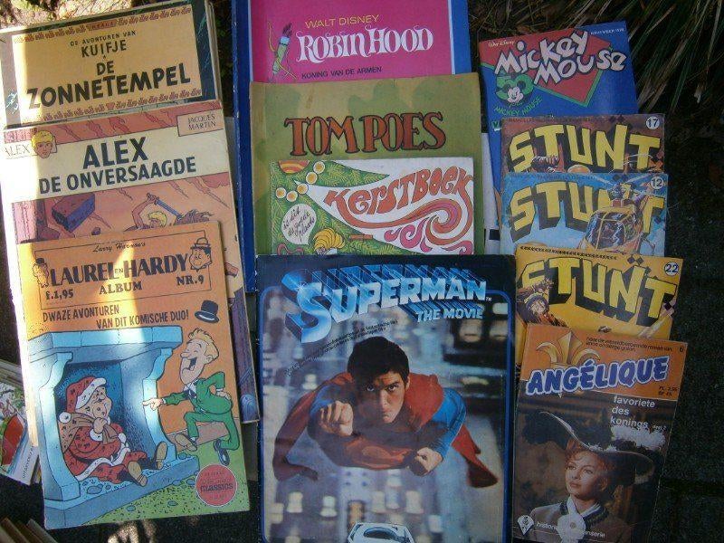 250 Nederlandstalige jeugd Leesboeken en Strips. 70's - 80's, Boeken, Stripboeken, Meerdere stripboeken, Ophalen, Gelezen
