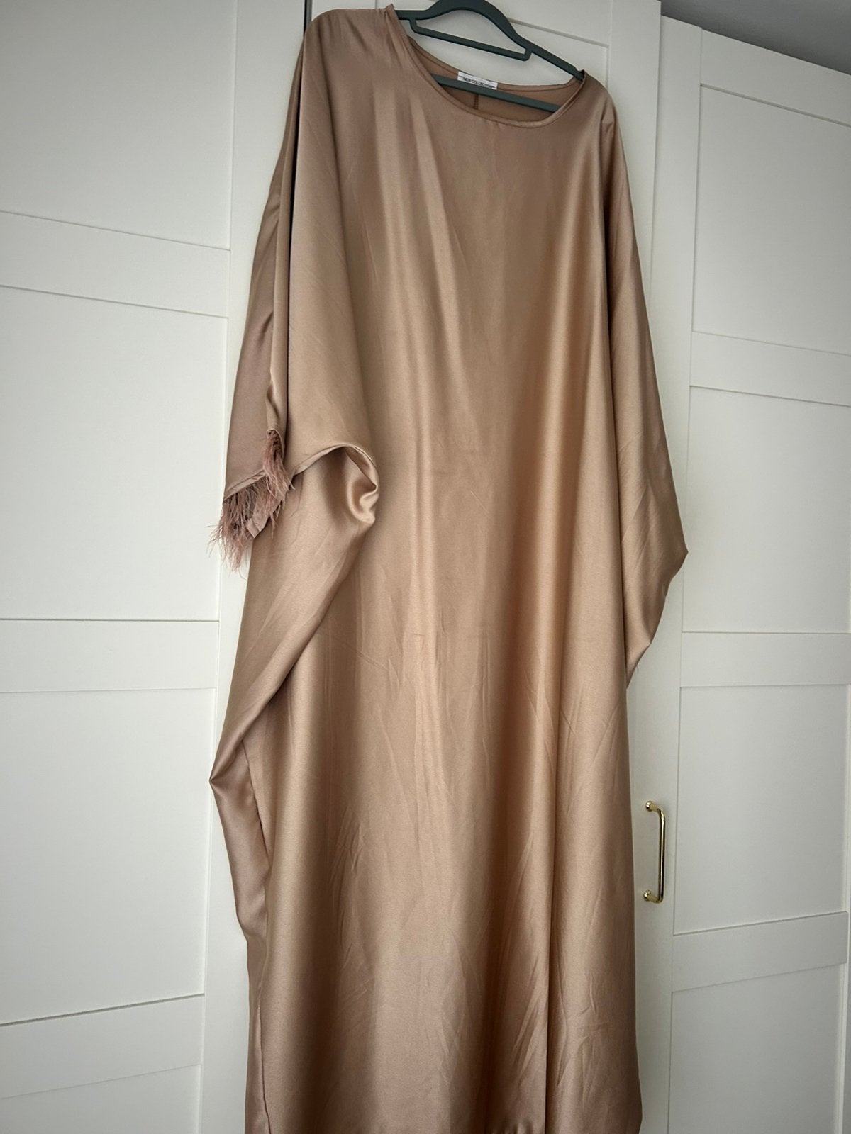 Mooie luxe avond jurk kaftan gold/beige maat l/xl, Ophalen of Verzenden, Nieuw, Beige