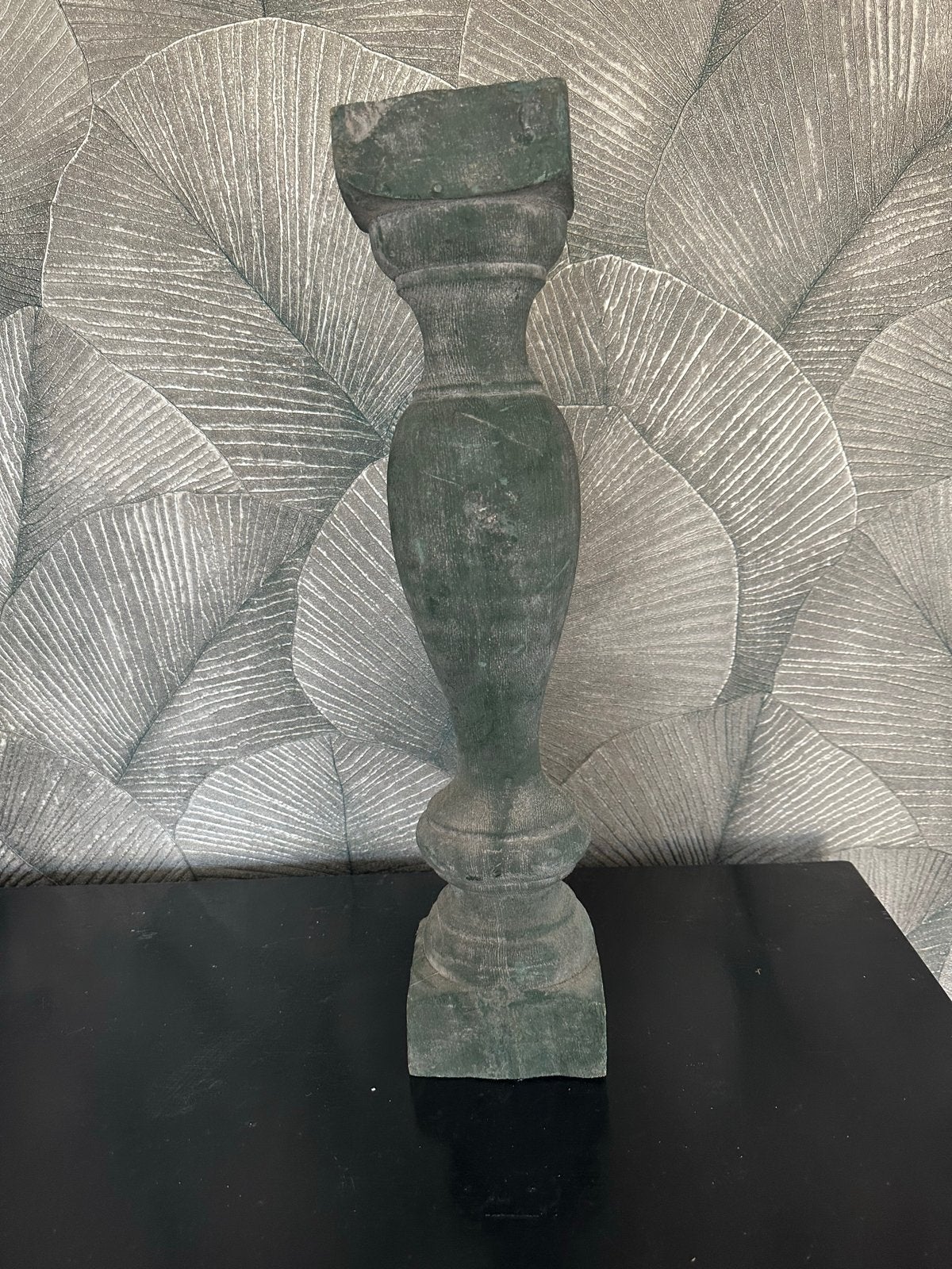 Decoratieve Baluster - Groen Houten Ornament lampenvoet, Ophalen of Verzenden