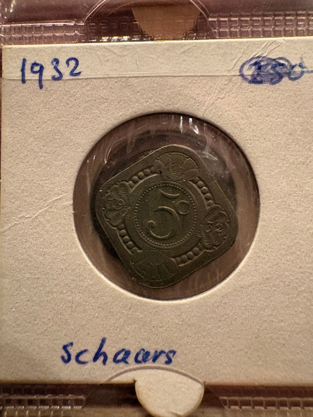 Nederlandse 5 cent munt uit 1932, Postzegels en Munten, Ophalen of Verzenden, Koningin Wilhelmina, 5 cent, Losse munt