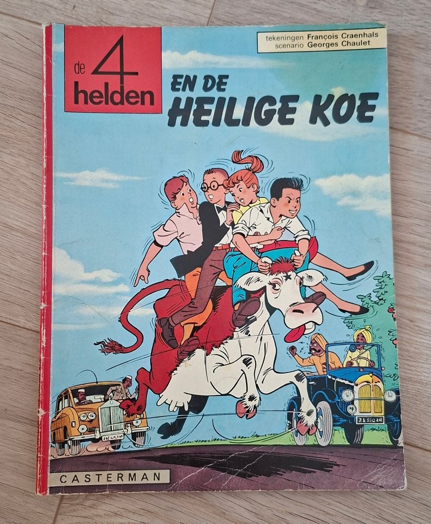 De 4 helden - De heilige koe, Boeken, Eén stripboek, Ophalen of Verzenden, Gelezen, Georges Chaulet