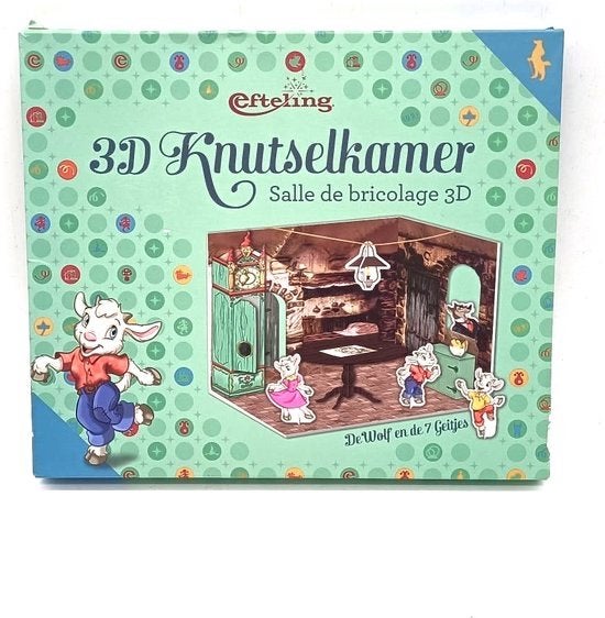 Efteling 3D Knutselkamer - De Wolf en de 7 Geitjes, Ophalen of Verzenden, Nieuw