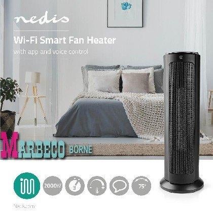 Ventilatorkachel, Wi-Fi Smart Tower, Thermostaat, 1200-2000W
