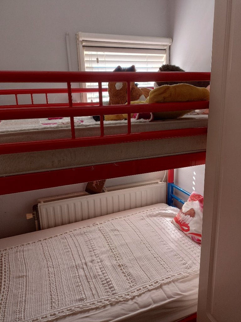 Stapelbed, Ophalen, Gebruikt, 90 cm, 160 tot 180 cm