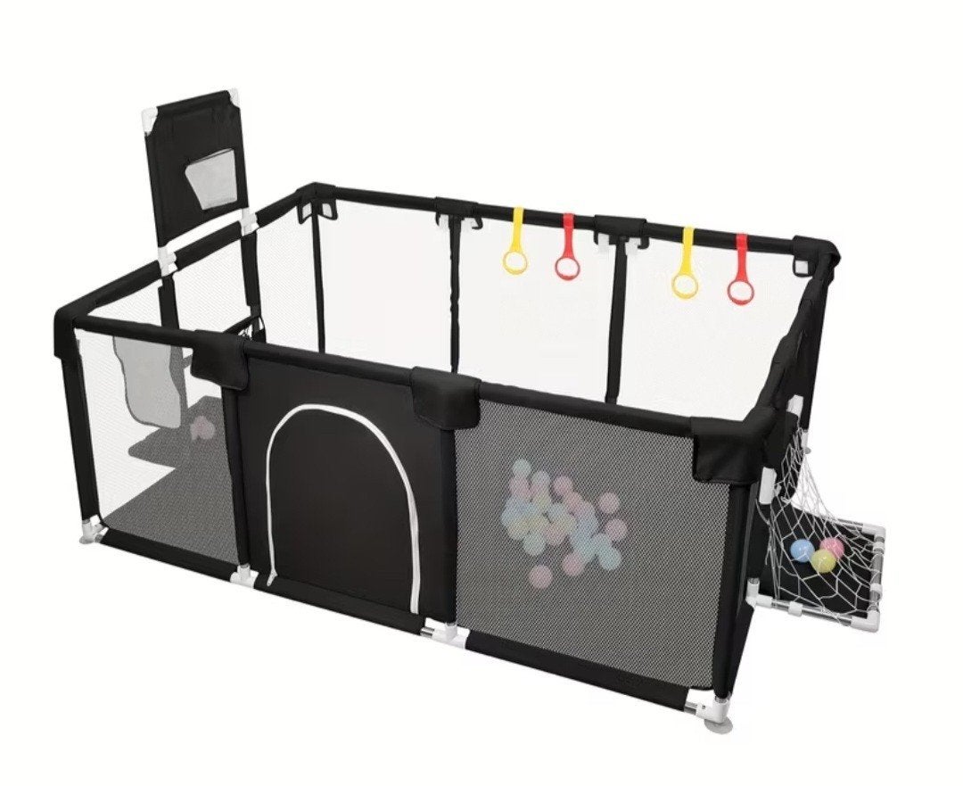 Groot baby speelpark/box met basketbalring en voetbaldoel, Kinderen en Baby's, Ophalen of Verzenden, Nieuw, Rechthoekig