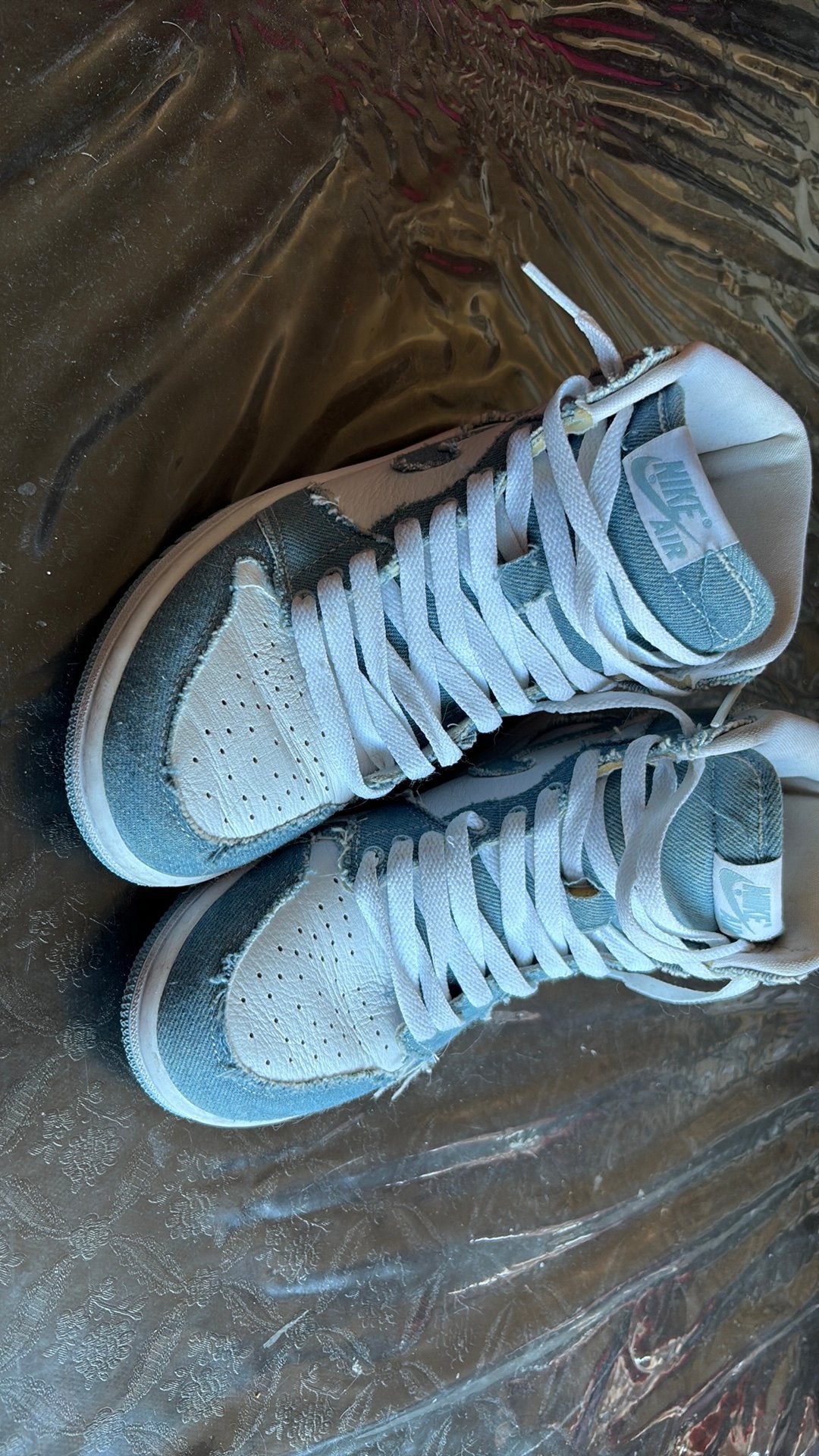 Nike Air Jordan 1 Retro High OG ‘Denim’ maat 37,5, Ophalen of Verzenden, Zo goed als nieuw, Blauw, Sneakers of Gympen