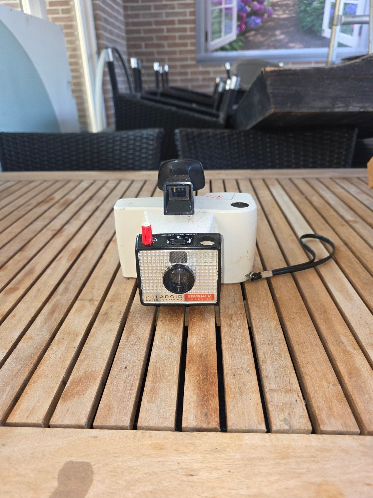 Vintage Polaroid Swinger Land Camera - Wit, Audio, Tv en Foto, Fotocamera's Analoog, Ophalen of Verzenden, Gebruikt, Polaroid