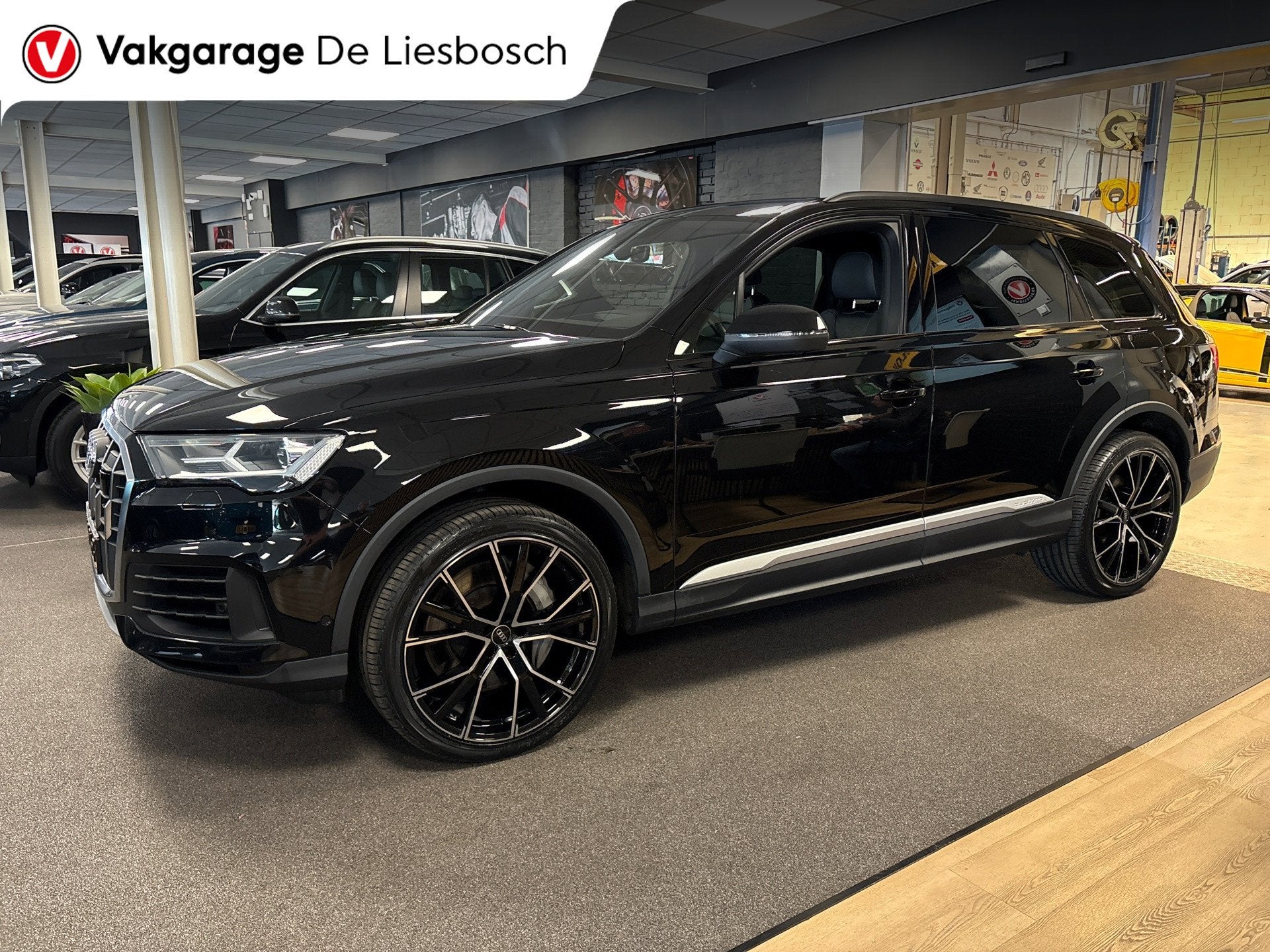 Audi Q7 55 TFSI phev e quattro Pro Line S-line / B&O / Leder, Auto's, Audi, Dealer onderhouden, Gebruikt, 2995 cc, Plug-in hybride