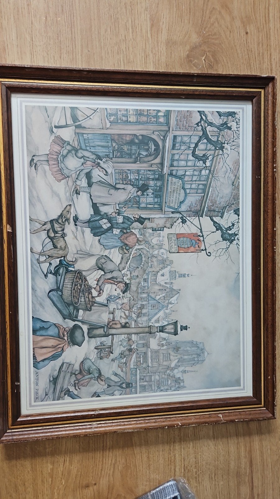 Anton Pieck print de zoete inval wintertafereel, Ophalen