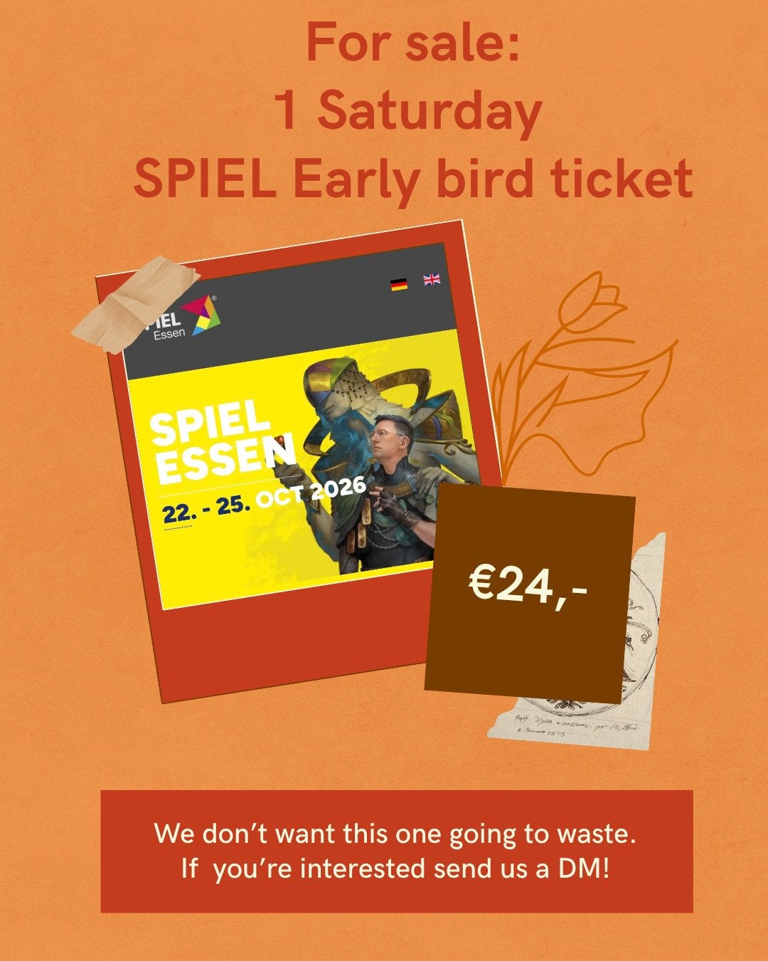 SPIEL Essen Zaterdag (bordspelbeurs), Eén persoon