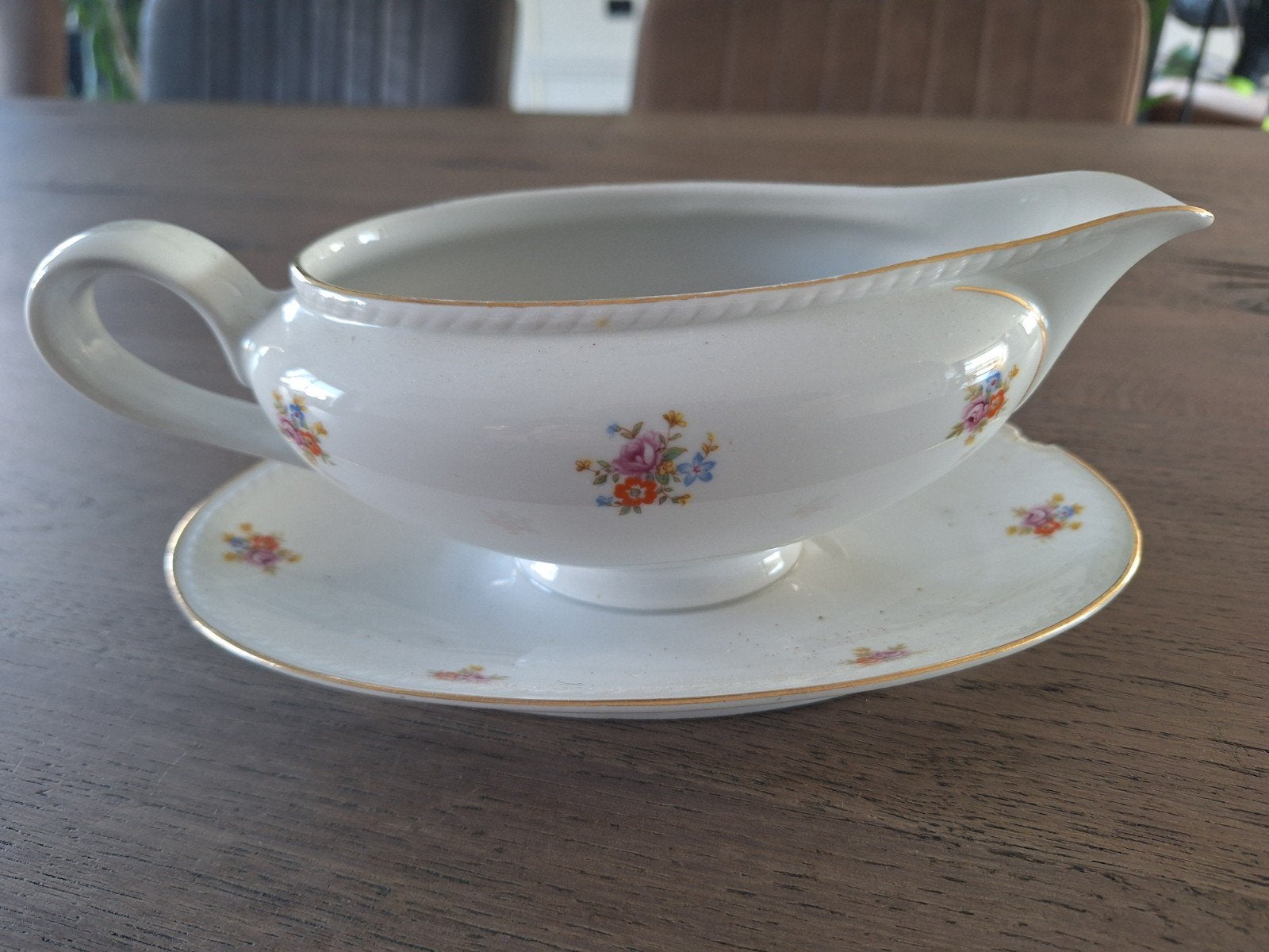 Antieke Mignon Bavaria sauskom met bloemmotief 15,-, Ophalen of Verzenden
