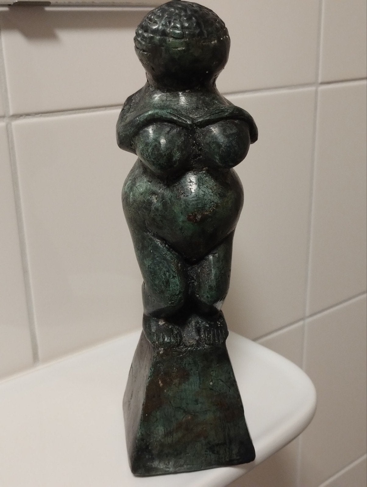 Paleolithic - Neolithic brons vruchtbaarheidsbeeld, Antiek en Kunst, Ophalen of Verzenden