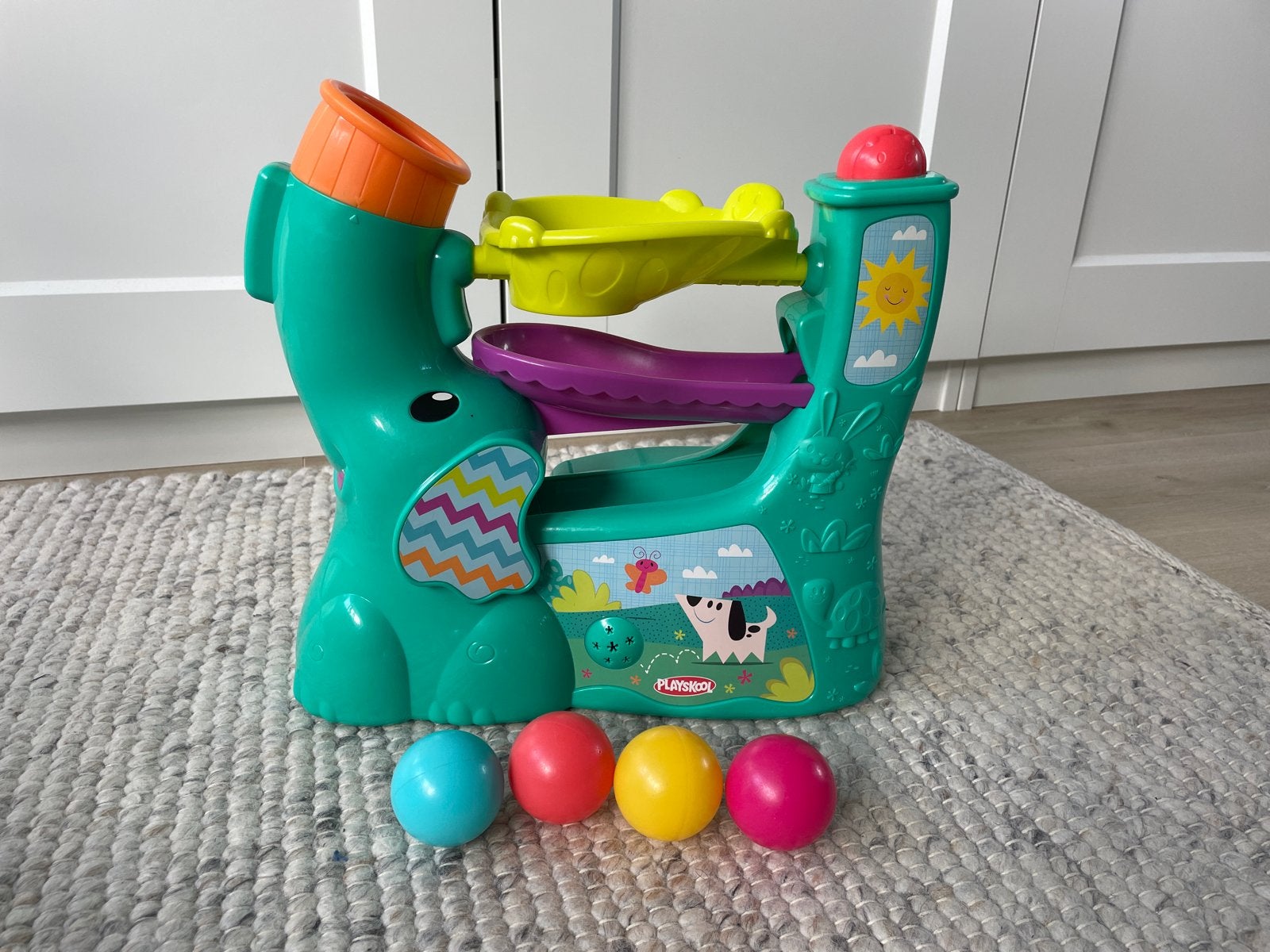 Playskool olifant ballenbaan met geluid, Ophalen of Verzenden, Gebruikt, Overige typen, Met geluid