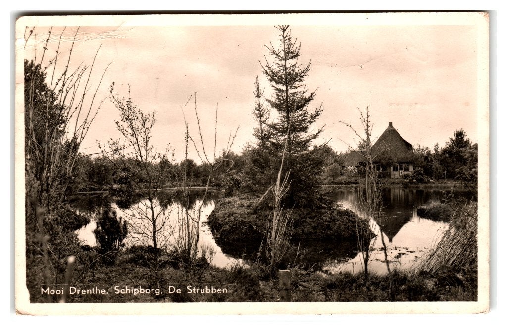 Schipborg, De Strubben - Mooi Drenthe, Ophalen of Verzenden, 1940 tot 1960, Gelopen, Drenthe