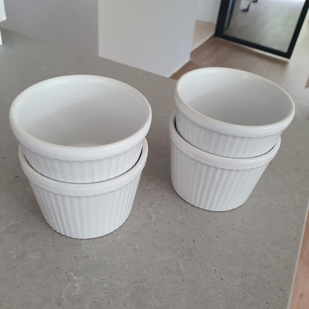 Crème brulee schaaltjes, of kommetjes, keramiek, Ophalen, Overige typen, Zo goed als nieuw, Steen/keramiek