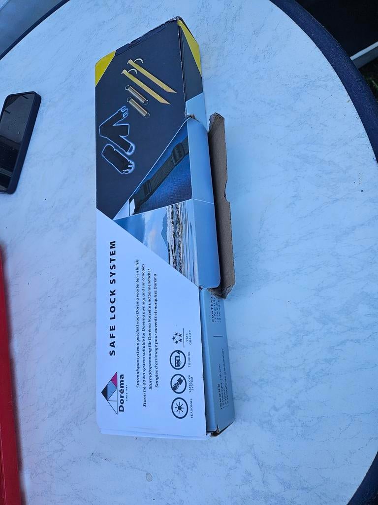 Dorema Safe Lock System stormbanden voor voortent, Ophalen of Verzenden, Nieuw