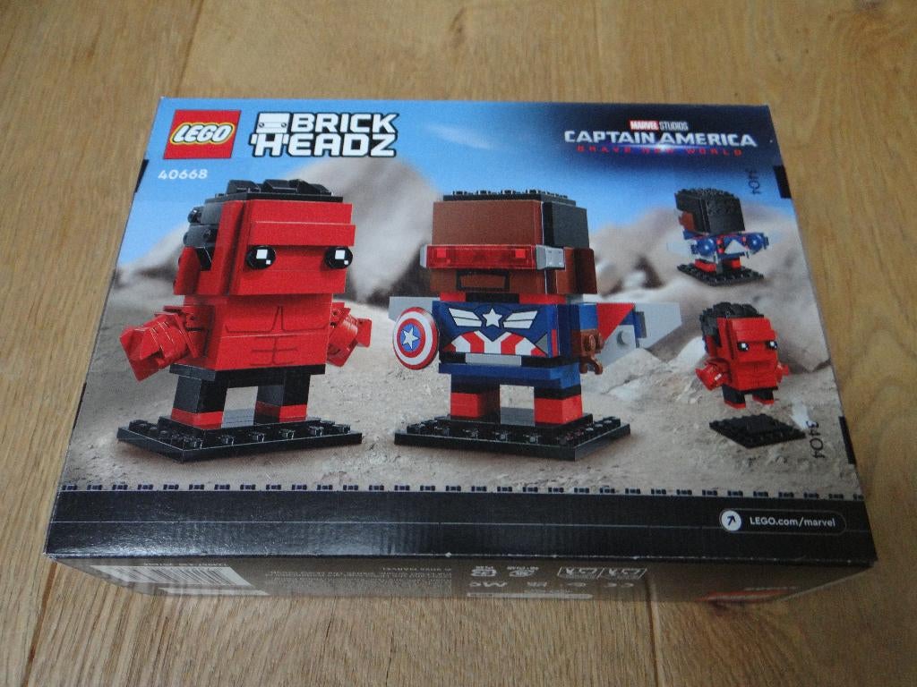 Lego 40668 Brick Headz Captain America en Red Hulk, Kinderen en Baby's, Speelgoed | Duplo en Lego, BrickHeadz, Lego, Nieuw, Ophalen of Verzenden