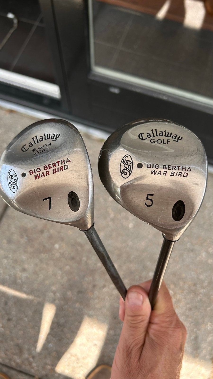 2xCallaway Big Bertha War Bird 5 & 7 Heaven Woods(15,-/stuk), Sport en Fitness, Golf, Ophalen, Gebruikt, Club, Callaway