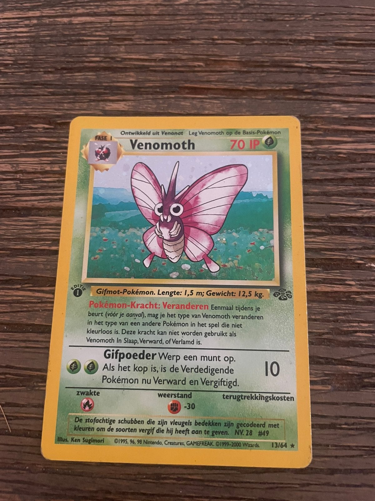 Pokemon jungle venomoth #13, Verzenden, Zo goed als nieuw