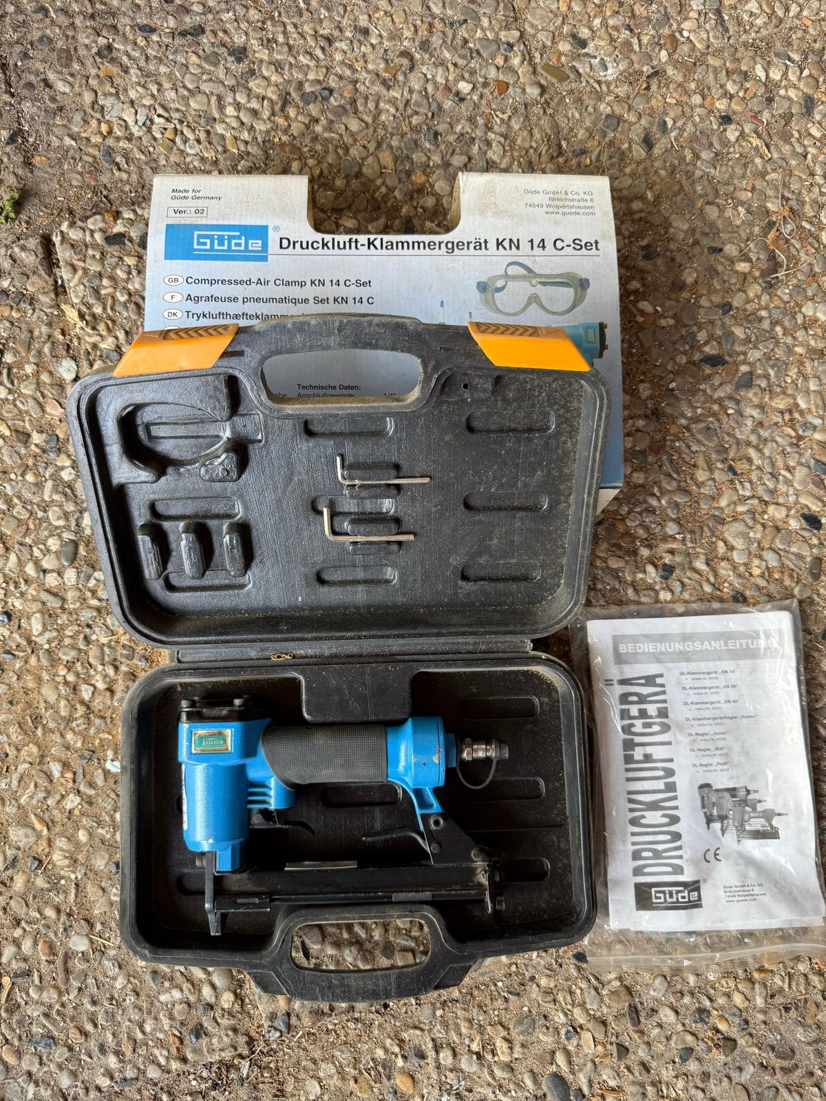 Güde Drukklucht-Klammergerät KN 14 C-Set - Zo goed als nieuw, Ophalen, Zo goed als nieuw, Tacker/nietmachine, Overige merken