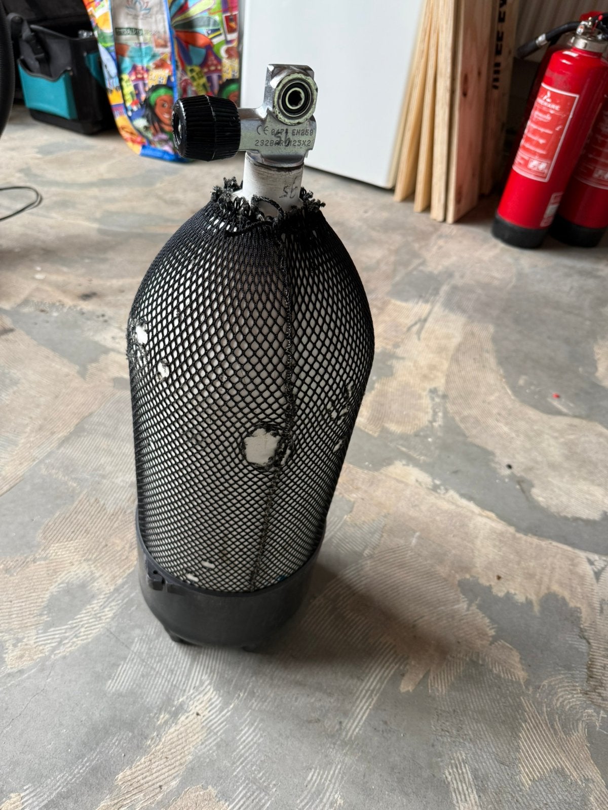Duikfles 12 liter kort, Ophalen of Verzenden, Gebruikt, Duikfles