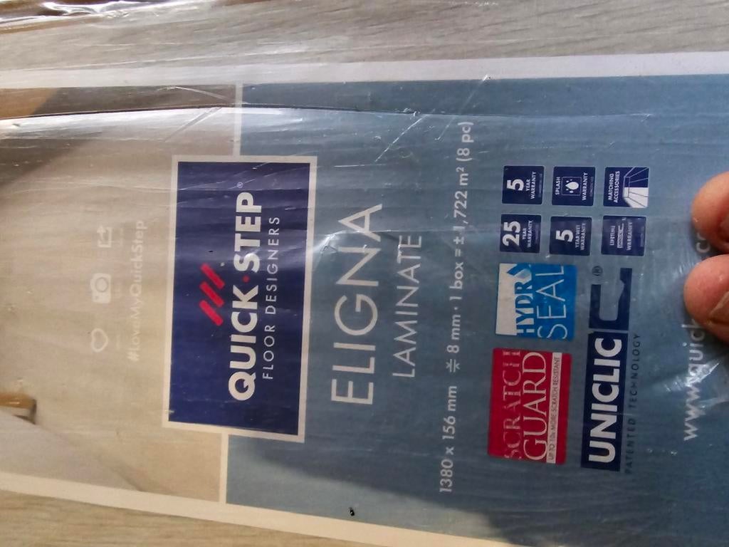 Quick-Step Eligna Laminaat Eik licht grijs (10 m²), Ophalen, Nieuw, Minder dan 10 m², Laminaat