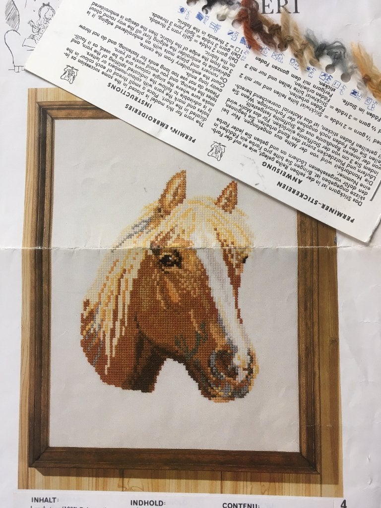 Borduurpatroon paardenhoofd, Ophalen of Verzenden, Gebruikt, Handborduren, Patroon