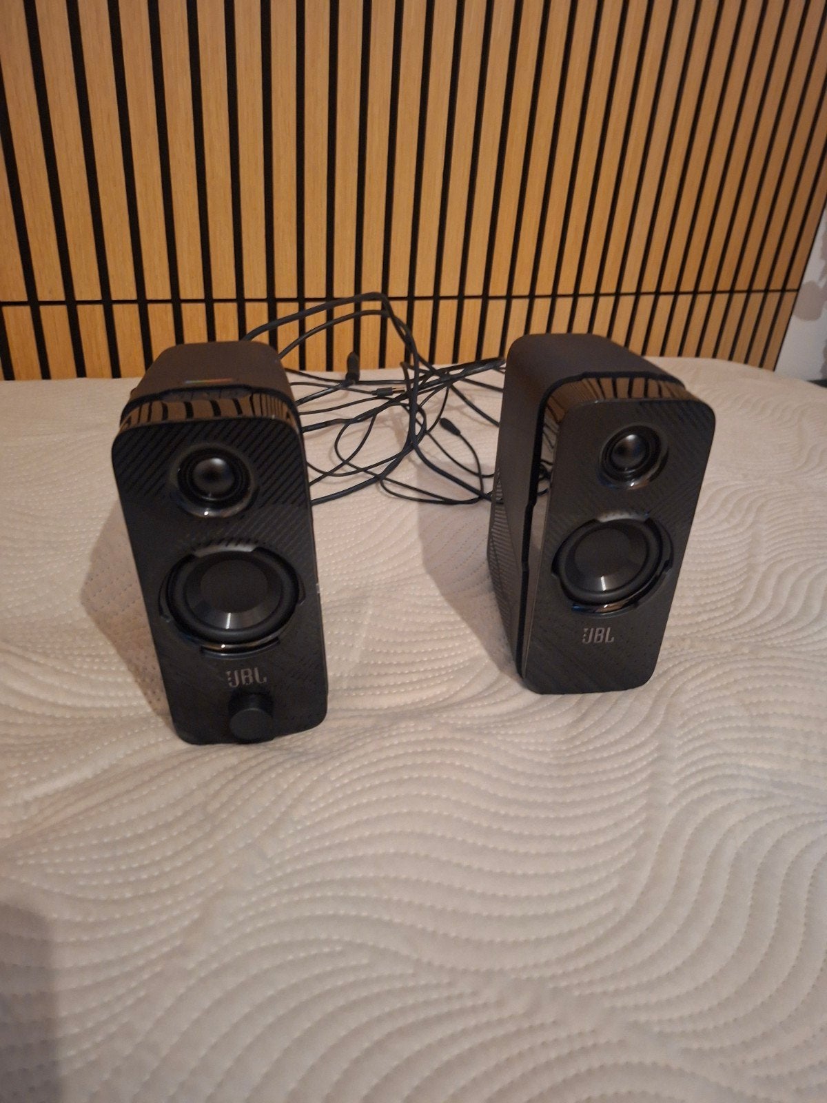 JBL Quantum duo speaker rgb kleuren, JBL, Verzenden, Overige typen, Zo goed als nieuw