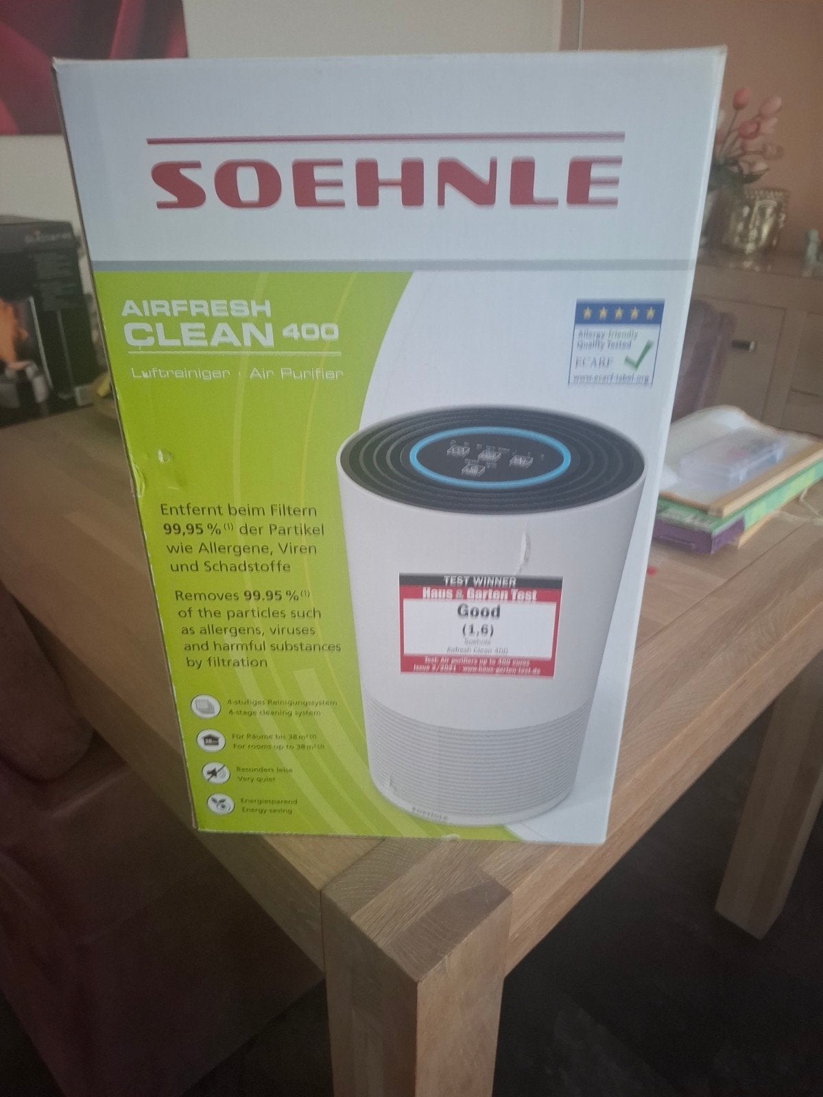 Soehnle Airfresh Clean 400 Luchtreiniger, Witgoed en Apparatuur, Luchtbehandelingsapparatuur, Zo goed als nieuw, Luchtreiniger