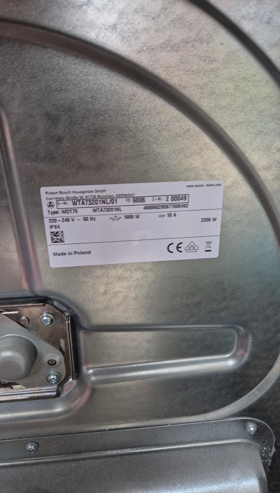Bosch Serie 4 luchtafvoerdroger 7 kg - weinig gebruikt, Witgoed en Apparatuur, Ophalen of Verzenden, Zo goed als nieuw, Condens